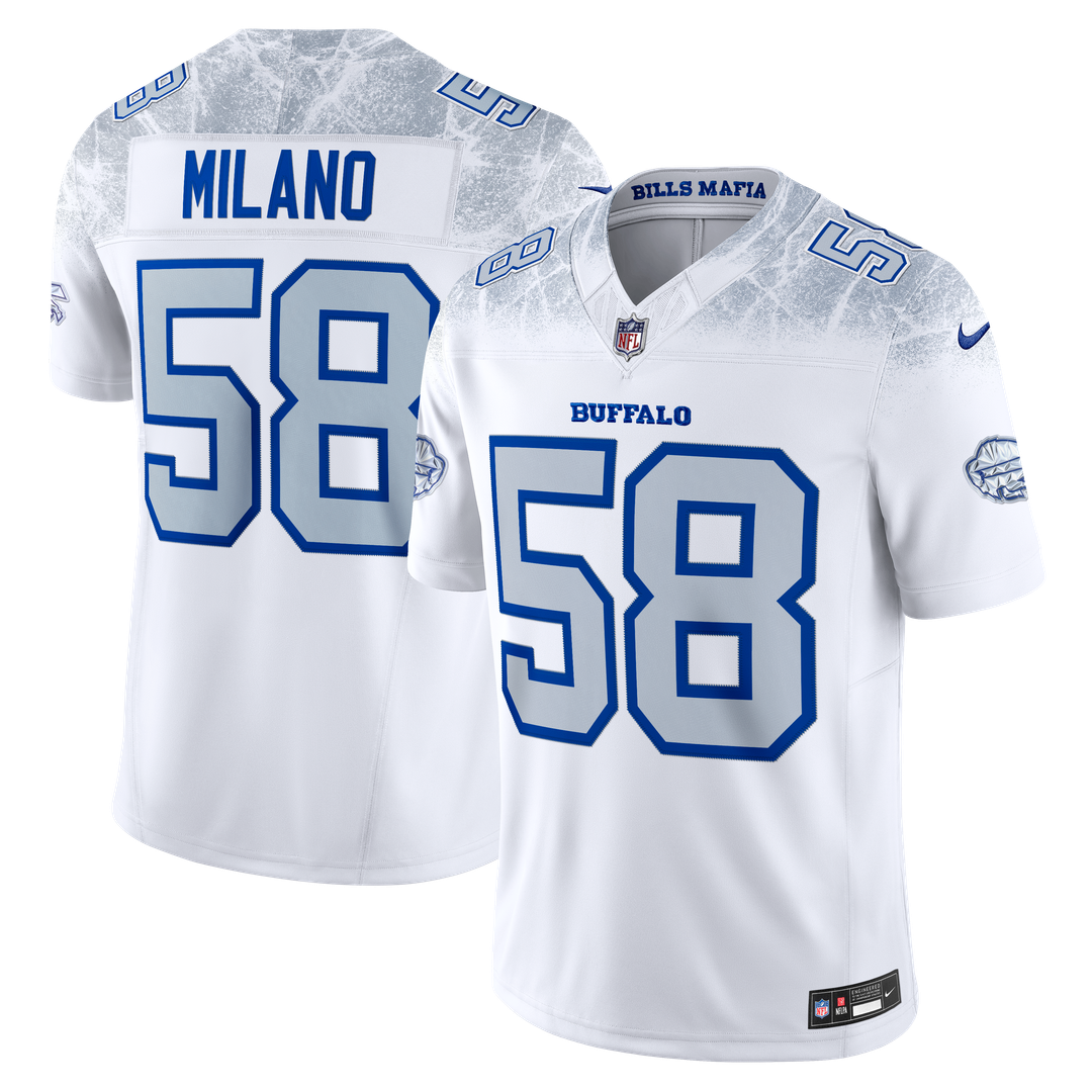 Buffalo Bills Matt Milano Nike Rivalries Collection Stitched Limited Jersey - White