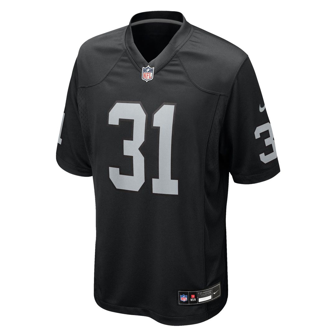 Las Vegas Raiders Raheem Mostert Nike Team Game Jersey - Black
