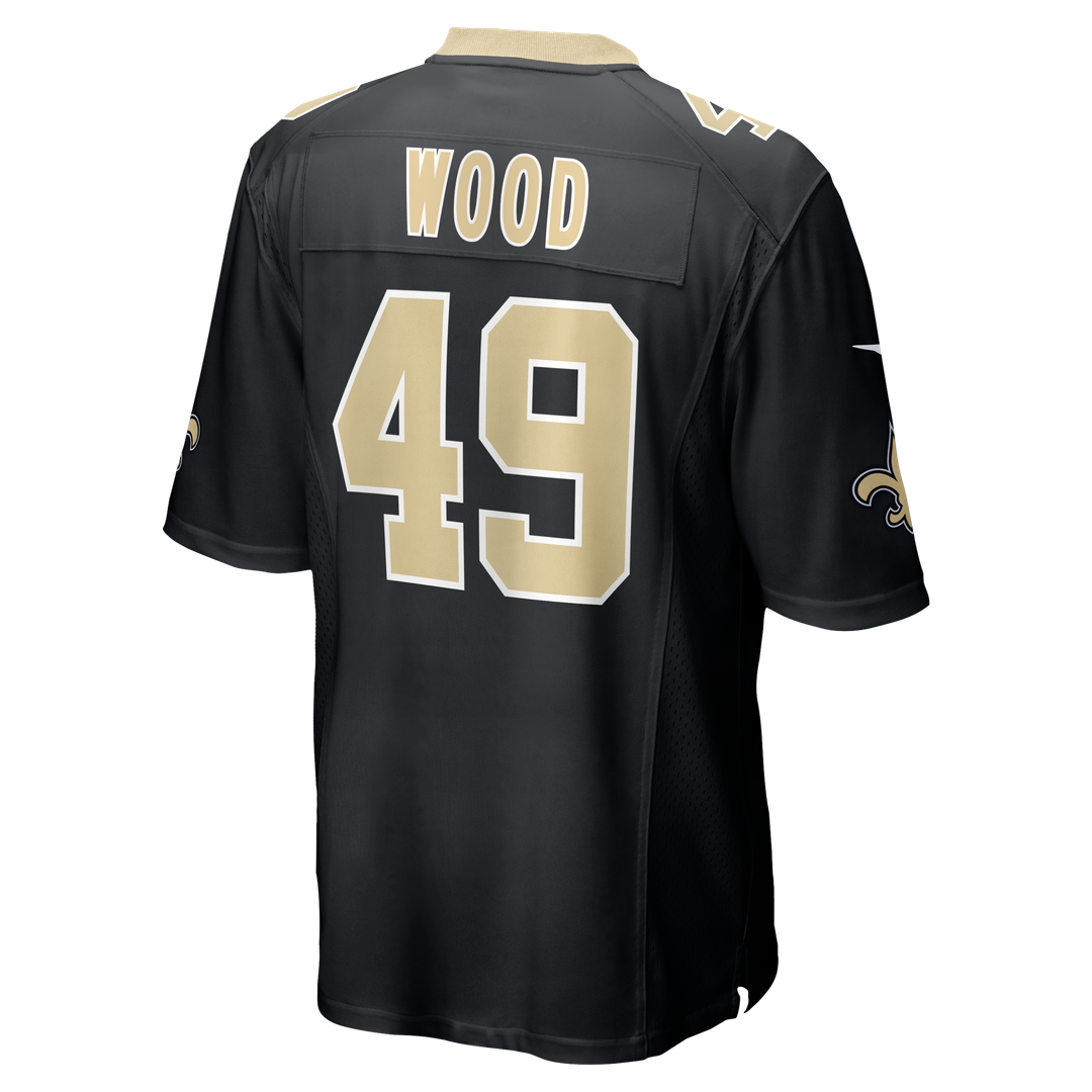 New Orleans Saints Zach Wood Nike Game Jersey - Black