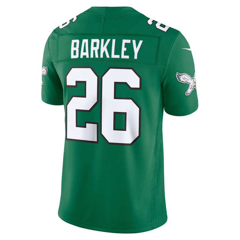 Philadelphia Eagles Saquon Barkley Nike Vapor F.U.S.E. Stitched Limited Jersey - White