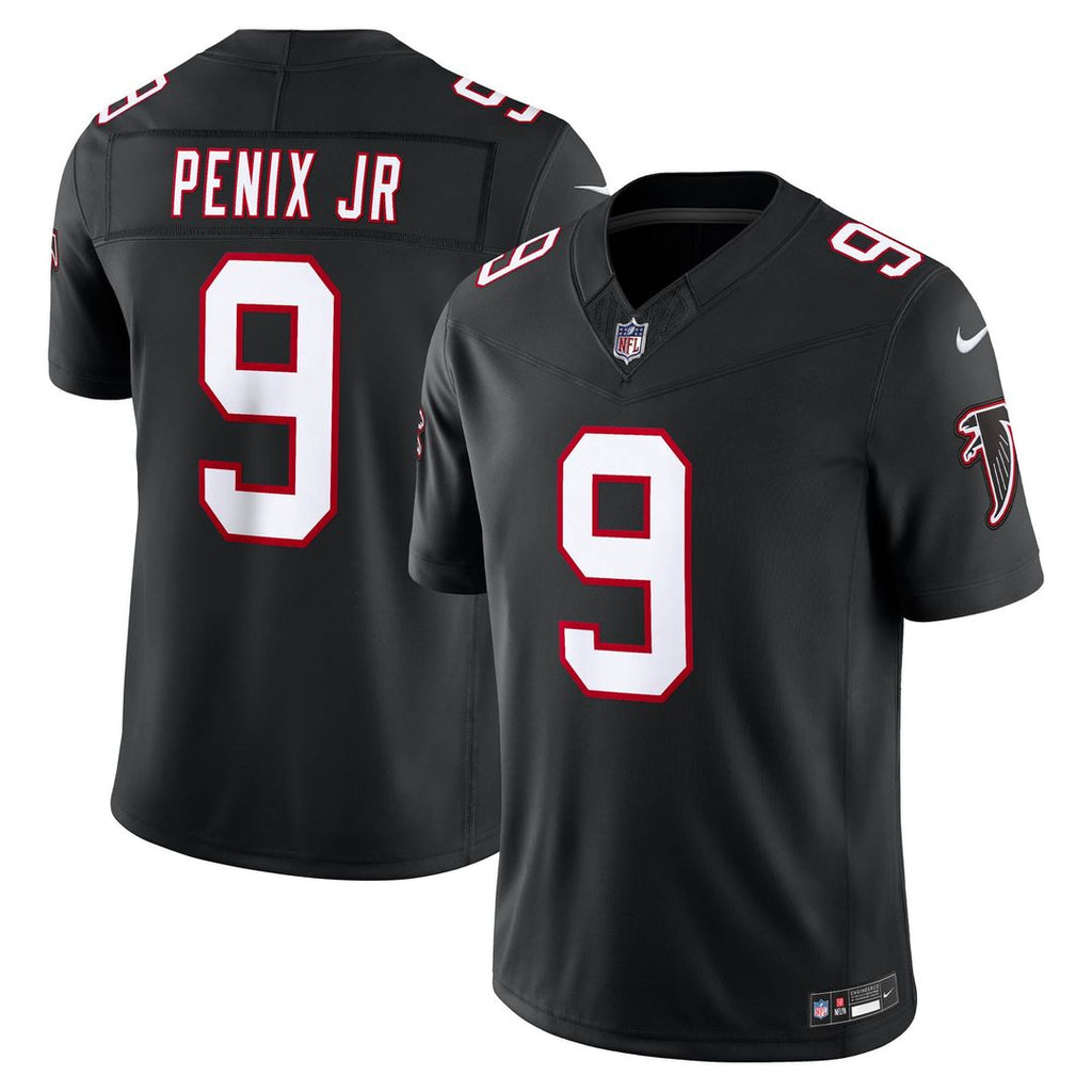 Atlanta Falcons Michael Penix Jr. Nike Alternate Throwback Vapor F.U.S.E. Stitched Limited Jersey - Black