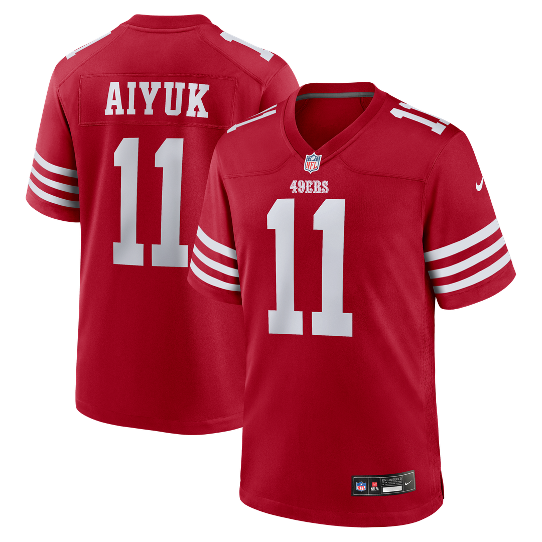 San Francisco 49ers Brandon Aiyuk Nike Team Player Game Jersey - Scarlet