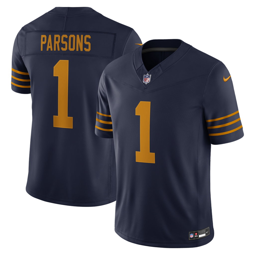 Green Bay Packers Micah Parsons Nike Alternate Vapor F.U.S.E. Stitched Limited Jersey - Navy
