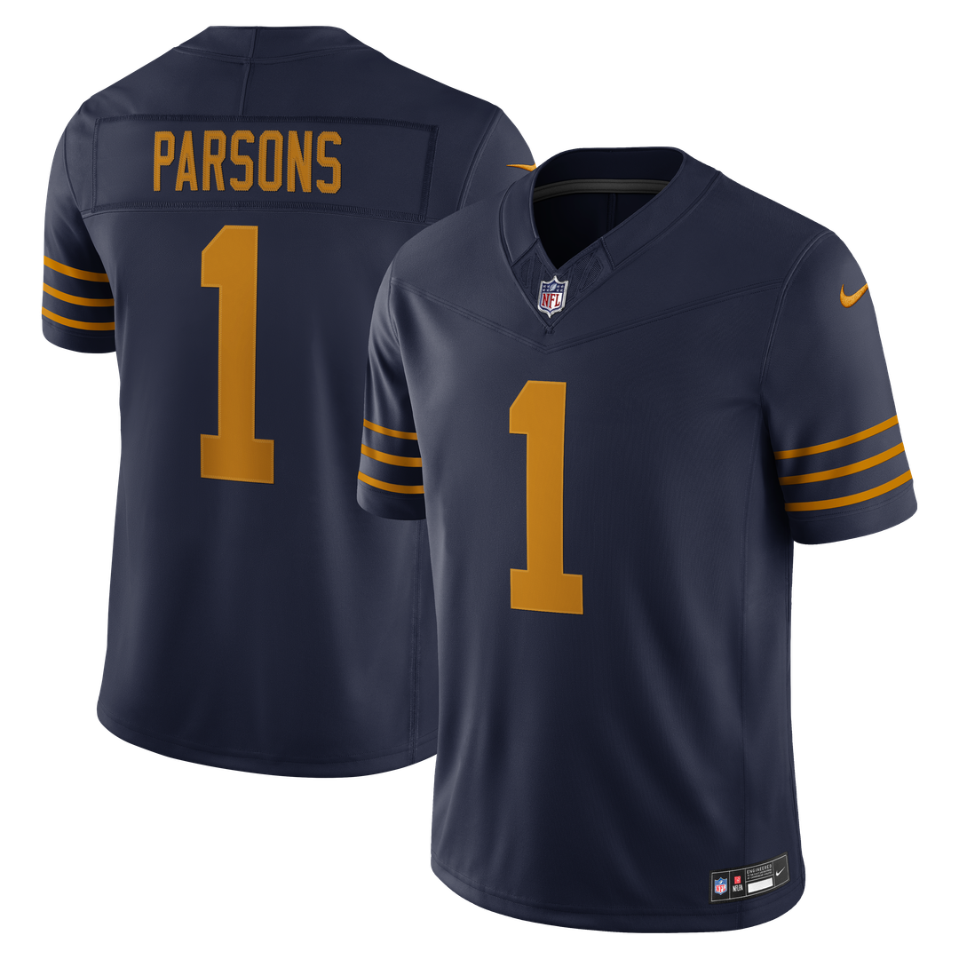 Green Bay Packers Micah Parsons Nike Alternate Vapor F.U.S.E. Stitched Limited Jersey - Navy