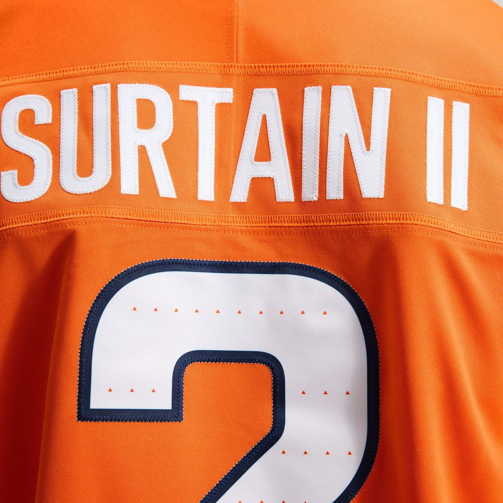 Denver Broncos Pat Surtain II Nike Alternate Vapor F.U.S.E. Stitched Limited Jersey - Navy