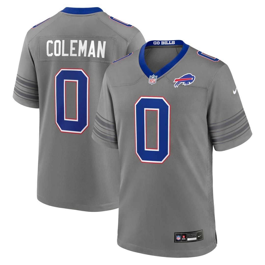 Buffalo Bills Keon Coleman Nike Nickel City Game Jersey - Gray
