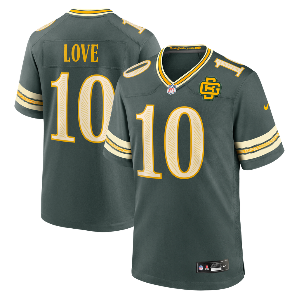 Green Bay Packers Jordan Love Nike 2026 Rivalries Collection Game Jersey - Green