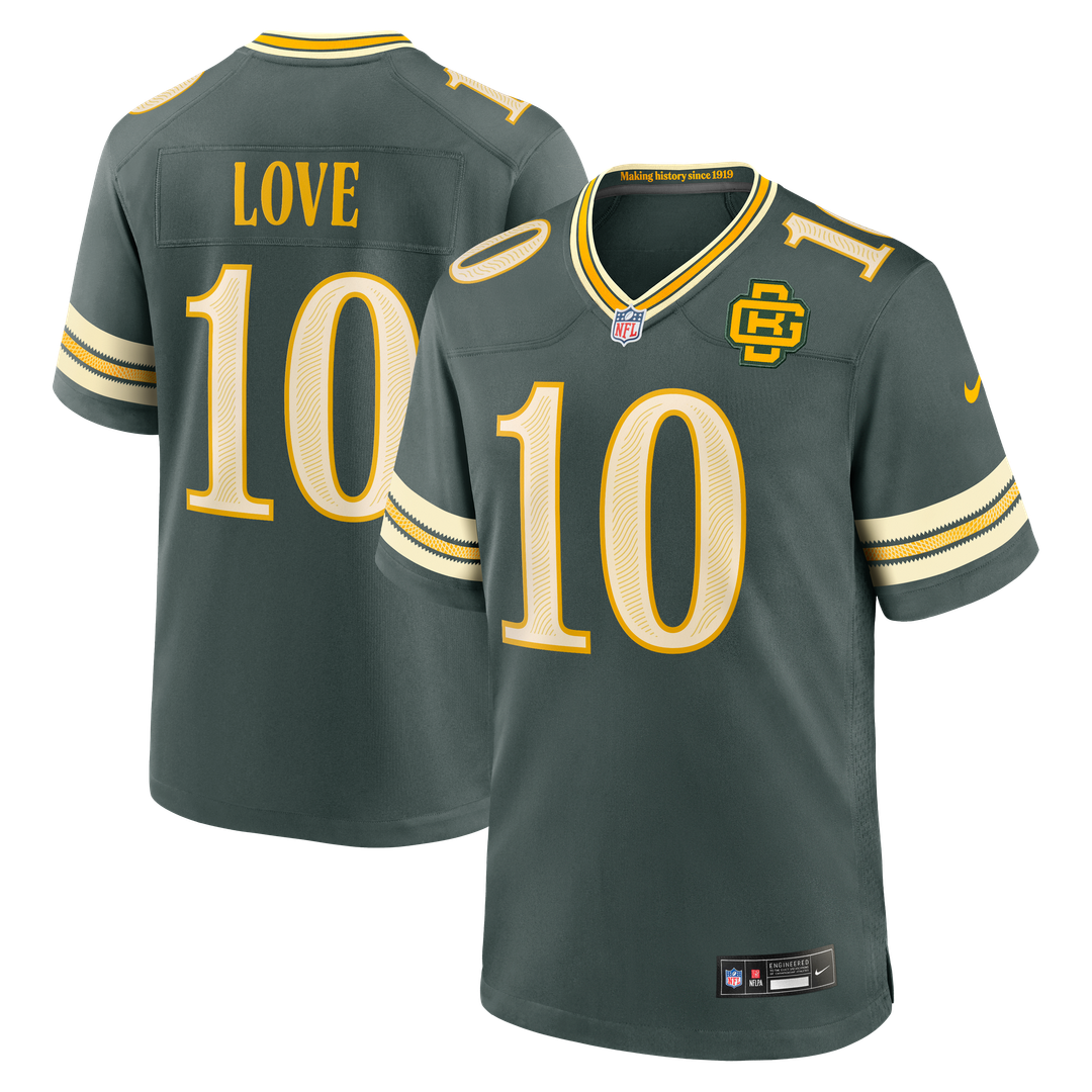 Green Bay Packers Jordan Love Nike 2026 Rivalries Collection Game Jersey - Green
