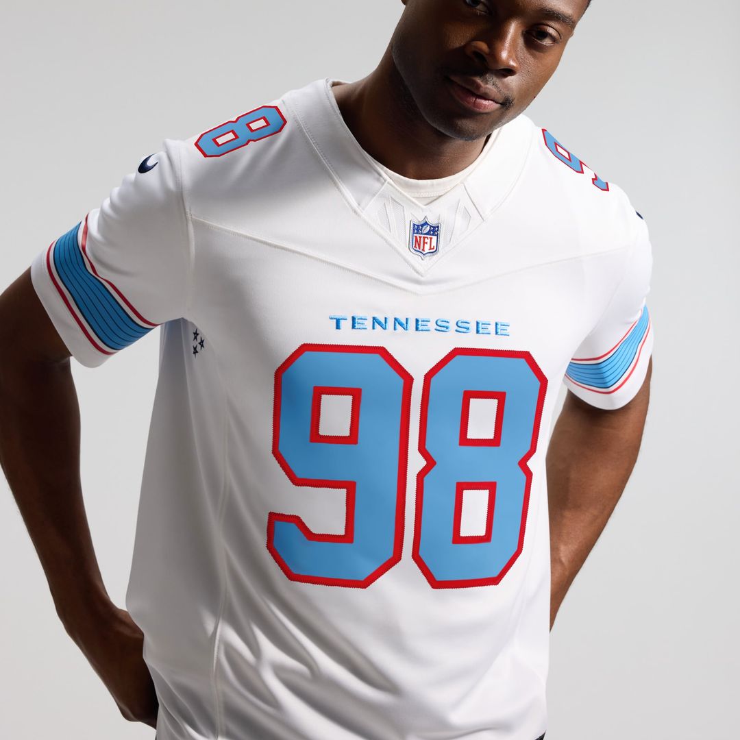 Tennessee Titans Jeffery Simmons Nike Team Vapor F.U.S.E. Stitched Limited Jersey - Light Blue