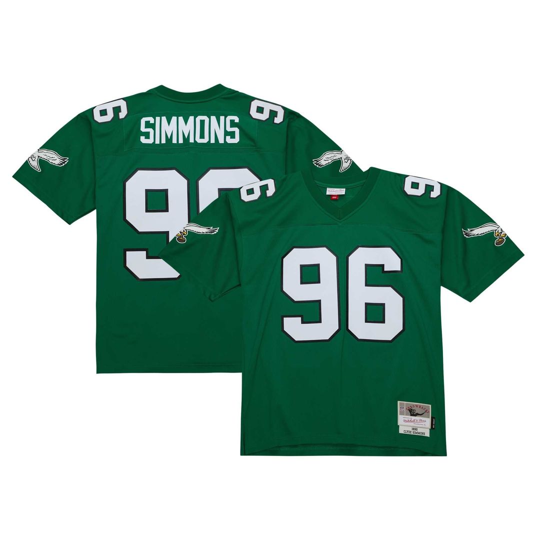 Philadelphia Eagles Clyde Simmons Mitchell & Ness Legacy Replica Jersey - Kelly Green