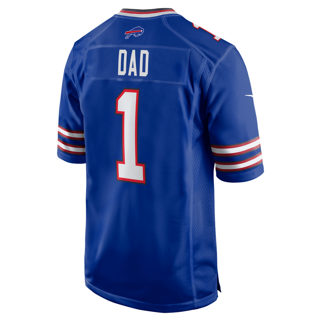 Buffalo Bills Number 1 Dad Nike Game Jersey - Royal
