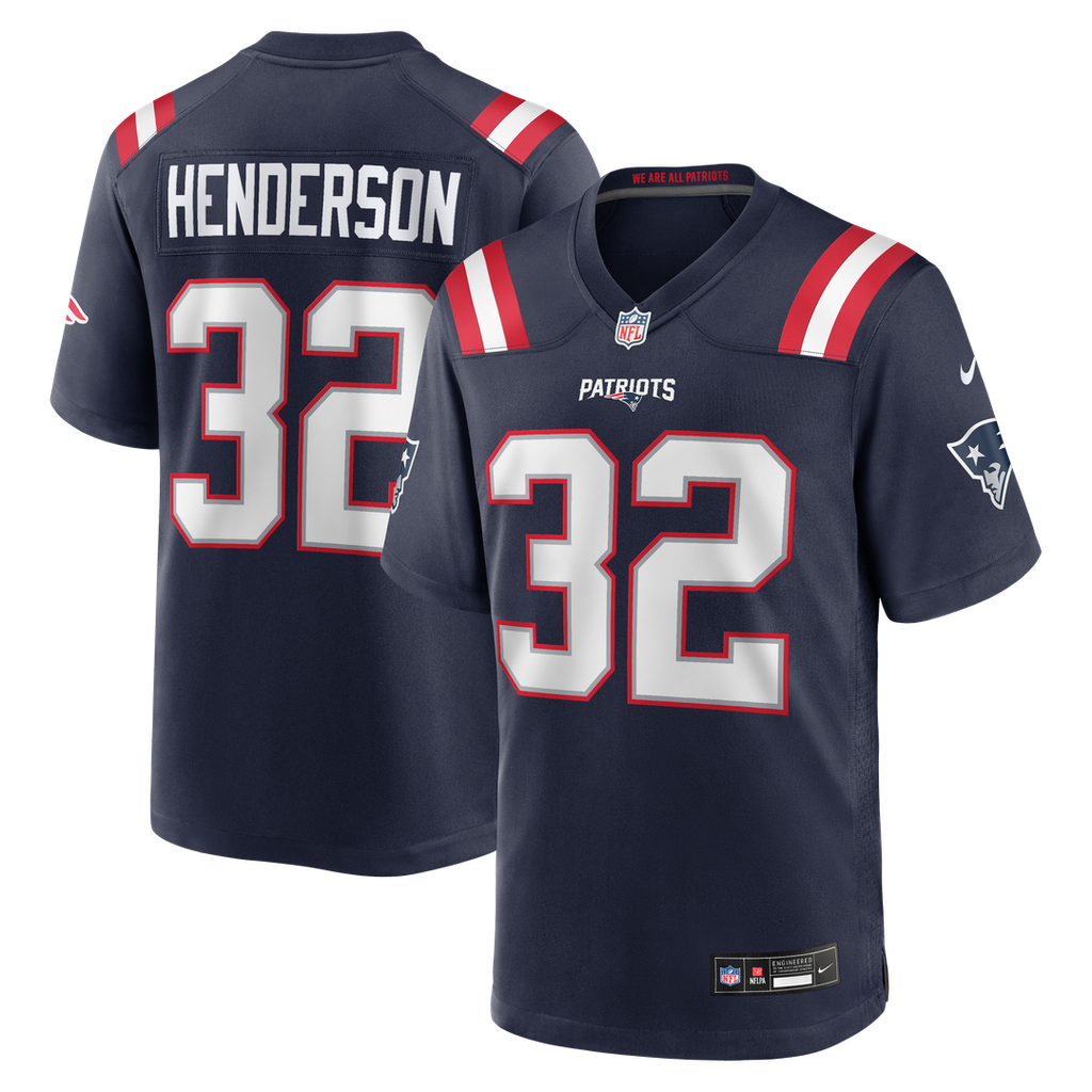 New England Patriots TreVeyon Henderson Nike Alternate Game Player Jersey - Red
