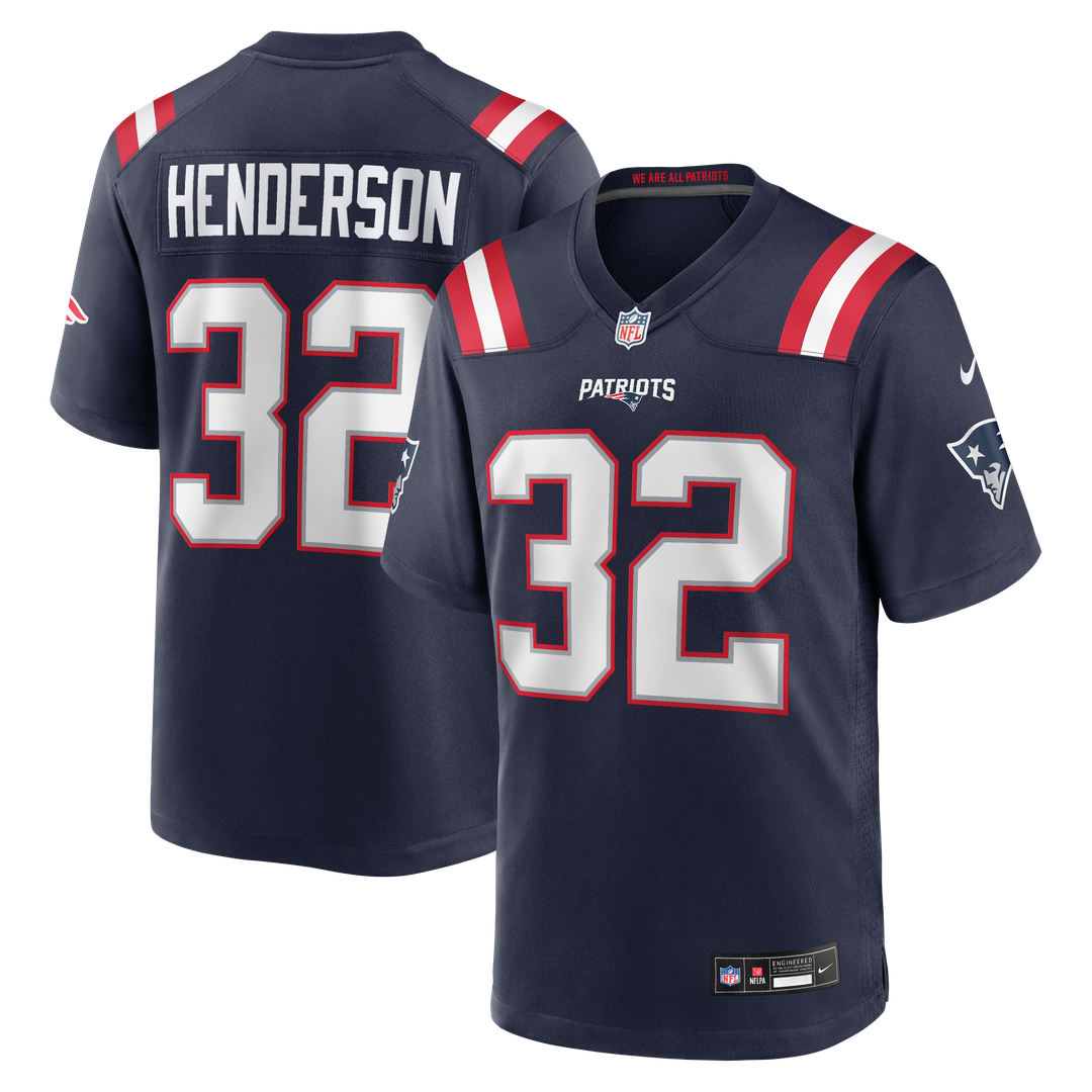 New England Patriots TreVeyon Henderson Nike Alternate Game Player Jersey - Red