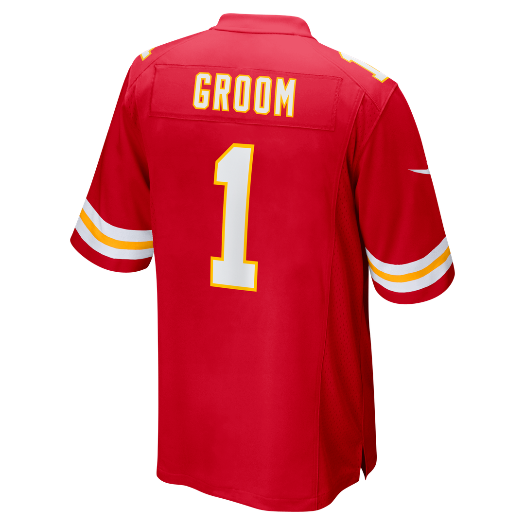Kansas City Chiefs Number 1 Groom Nike Game Jersey - Red