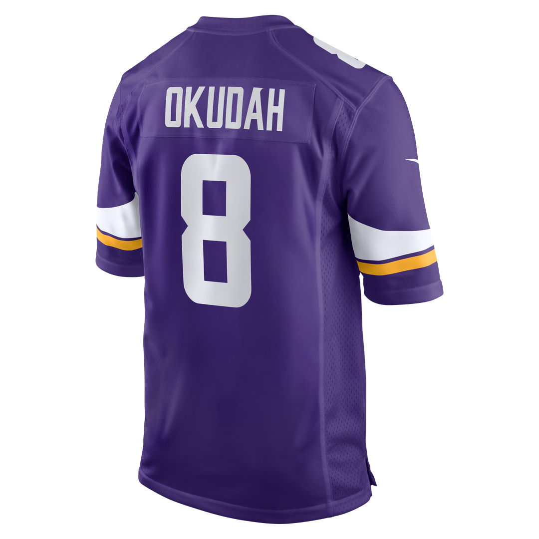 Minnesota Vikings Jeff Okudah Nike Team Game Jersey - Purple