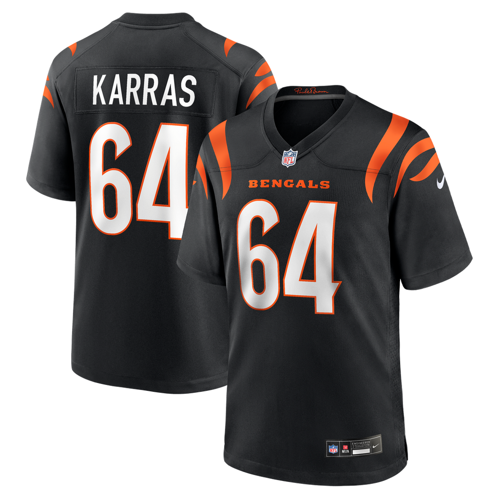 Cincinnati Bengals Ted Karras Nike Game Player Jersey - Black