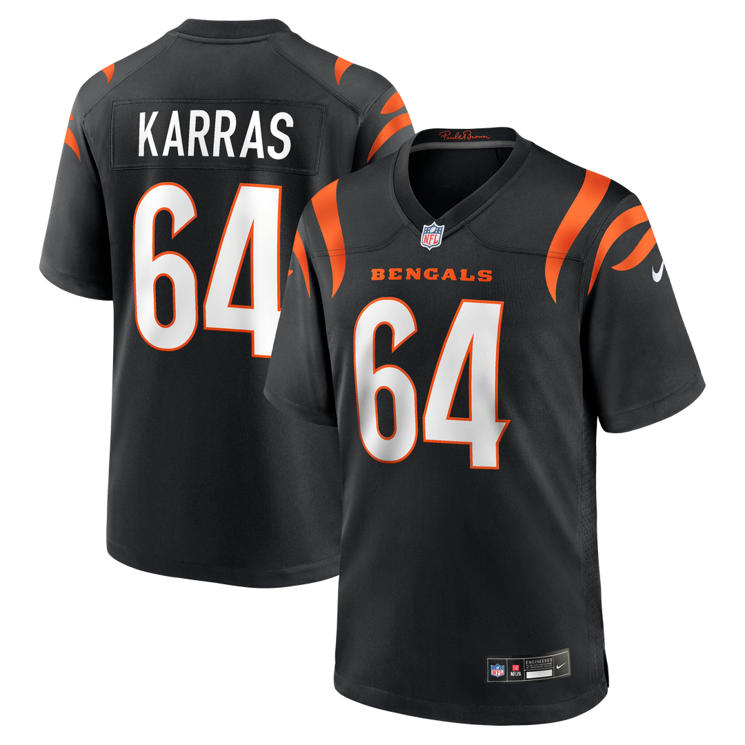 Cincinnati Bengals Ted Karras Nike Game Player Jersey - Black