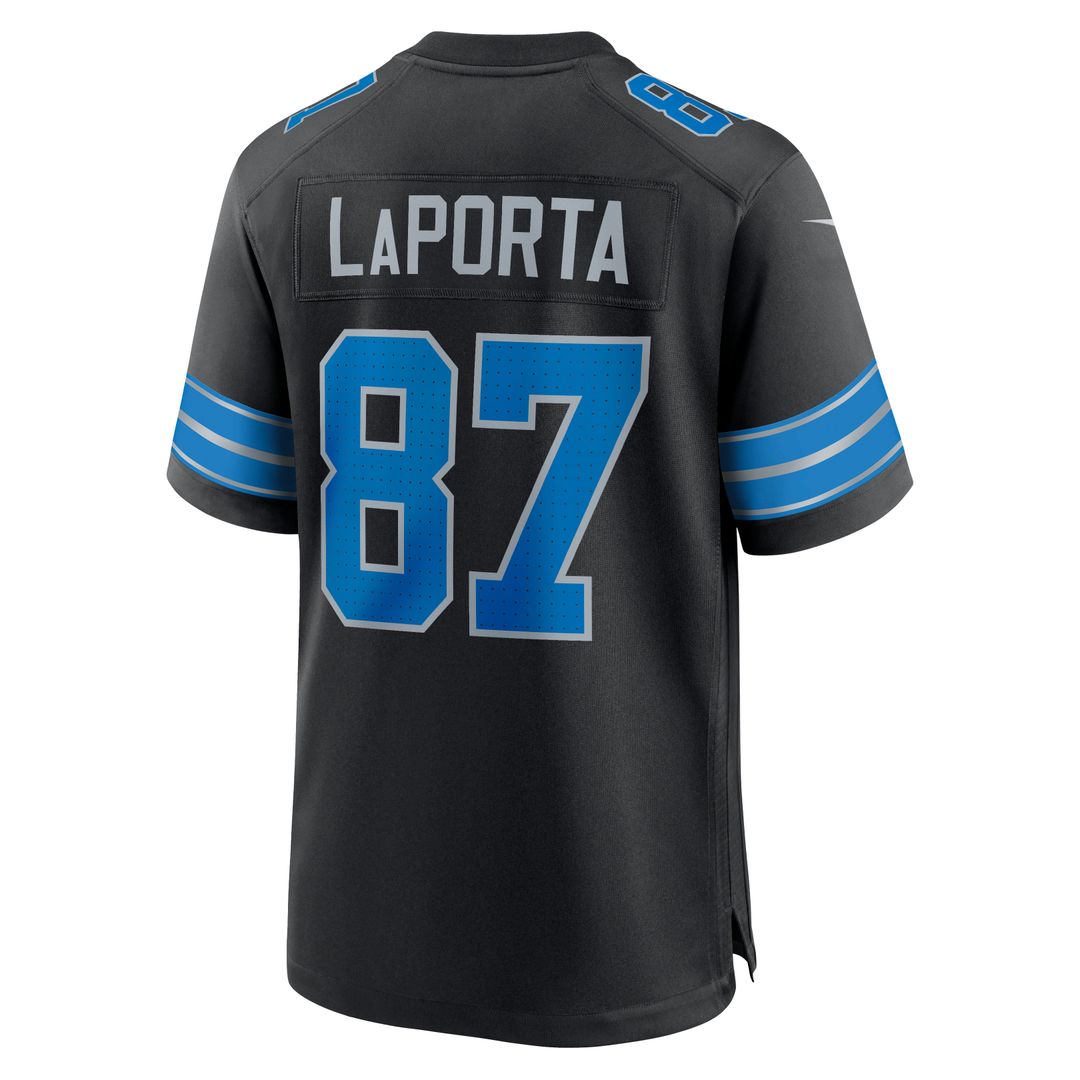 Detroit Lions Sam LaPorta Nike White Game Jersey - White