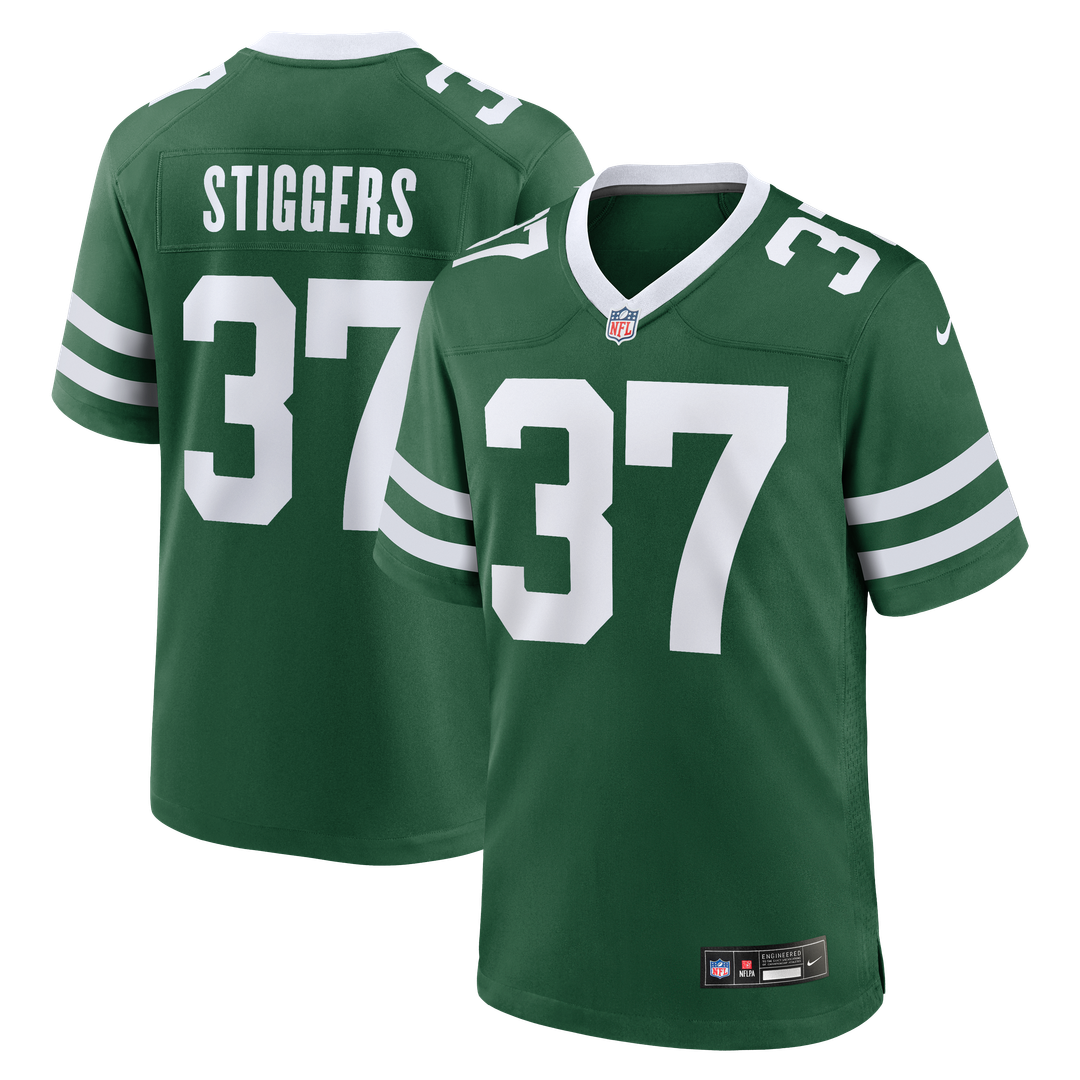 New York Jets Qwan'tez Stiggers Nike Team Game Jersey - Legacy Green
