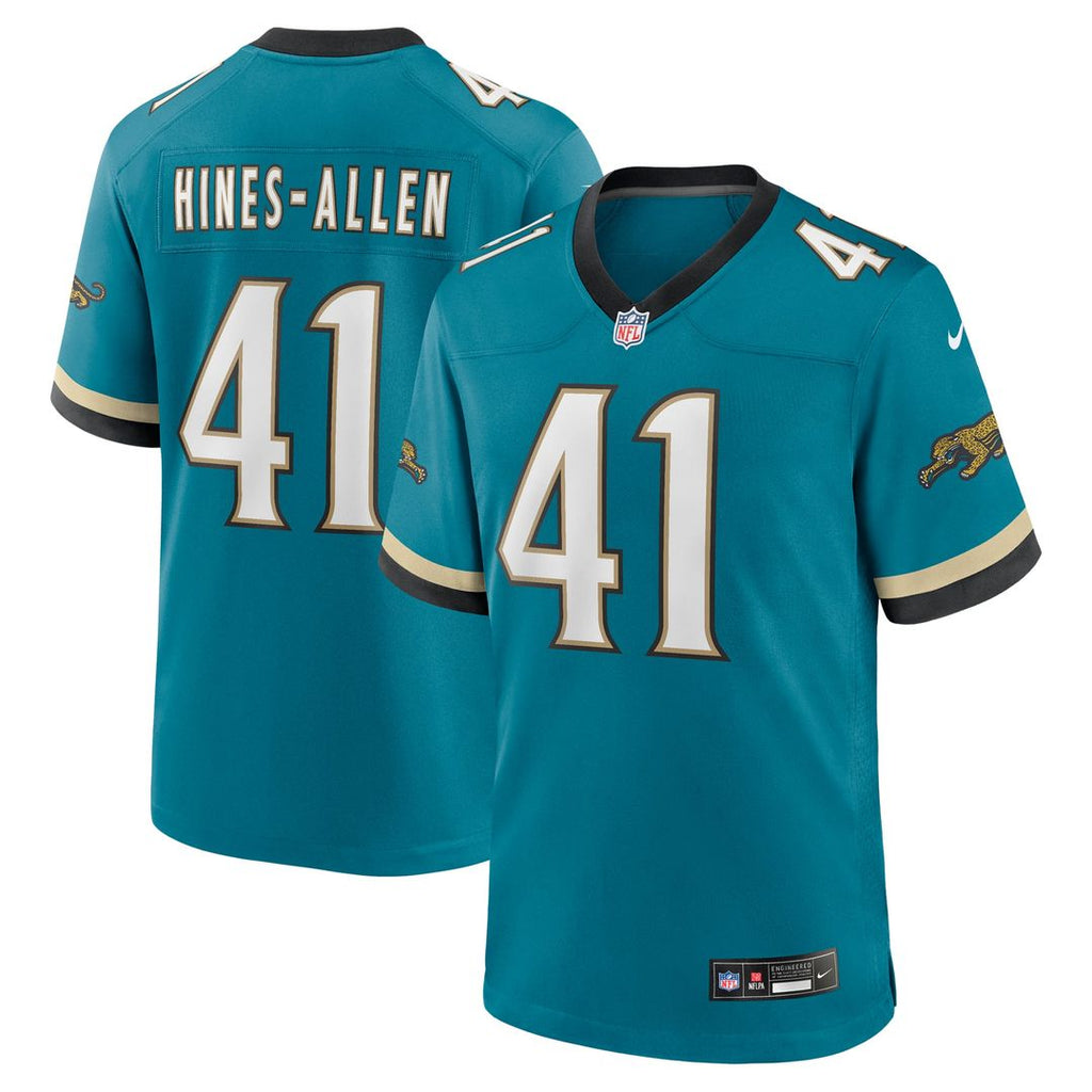 Jacksonville Jaguars Josh Hines-Allen Nike Prowler Throwback Player Game Jersey - Teal
