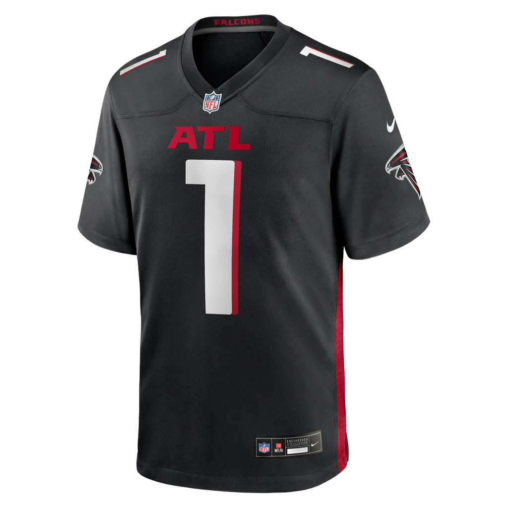 Atlanta Falcons Number 1 Groom Nike Game Jersey - Black
