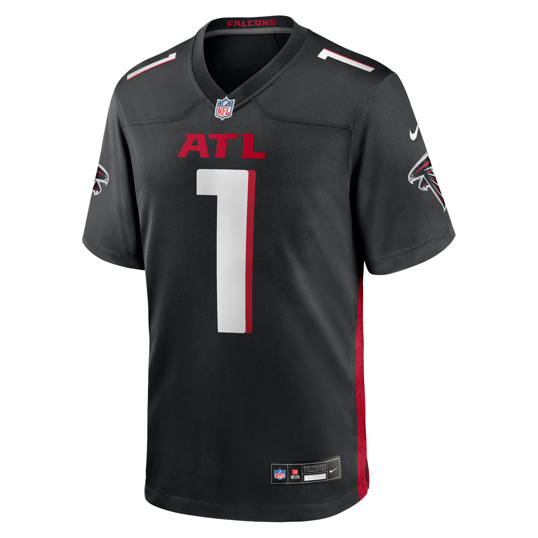 Atlanta Falcons Number 1 Groom Nike Game Jersey - Black