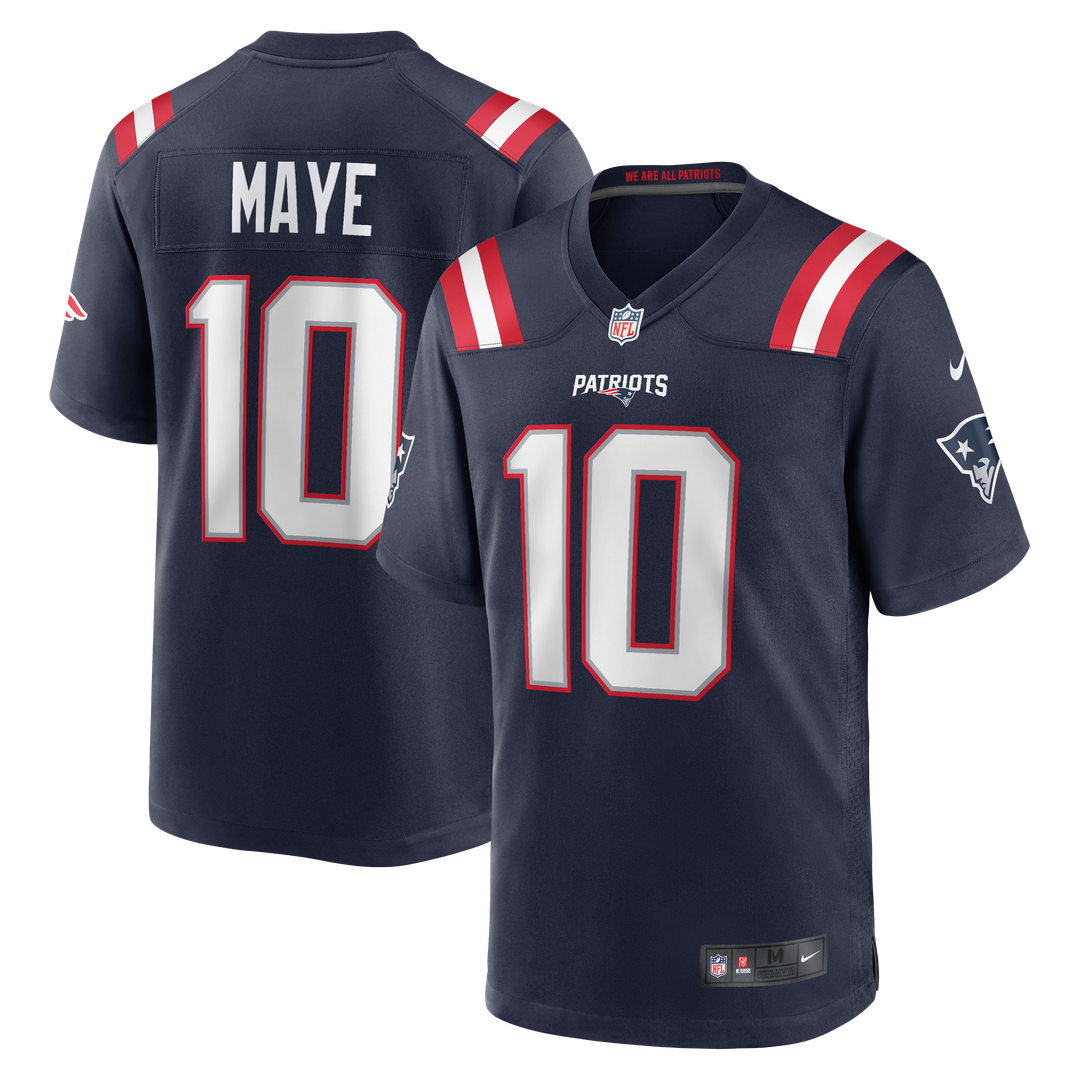 New England Patriots Drake Maye Nike Player Game Jersey - Navy