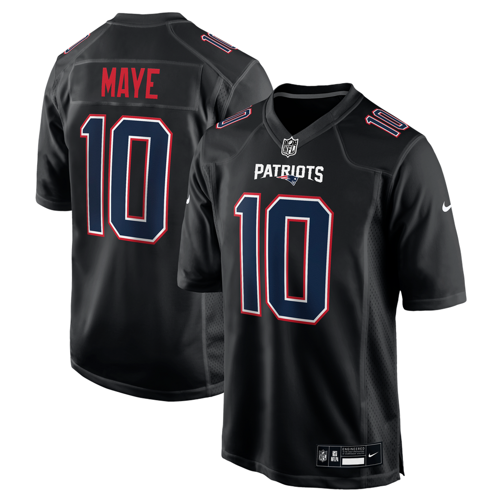 New England Patriots Drake Maye Nike Game Jersey - Tundra White
