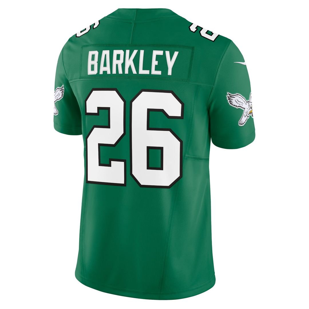 Philadelphia Eagles Saquon Barkley Nike Alternate Vapor F.U.S.E. Limited Jersey - Kelly Green