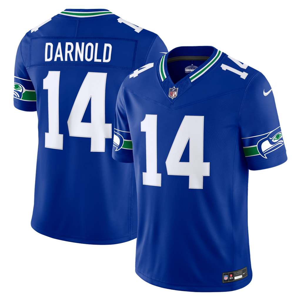 Seattle Seahawks Sam Darnold Nike Team Vapor F.U.S.E. Stitched Limited Jersey - College Navy