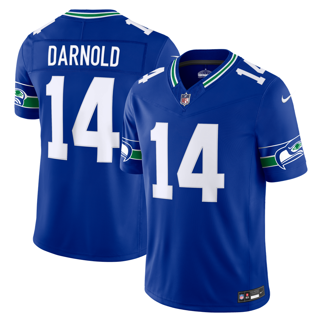 Seattle Seahawks Sam Darnold Nike Team Vapor F.U.S.E. Stitched Limited Jersey - College Navy