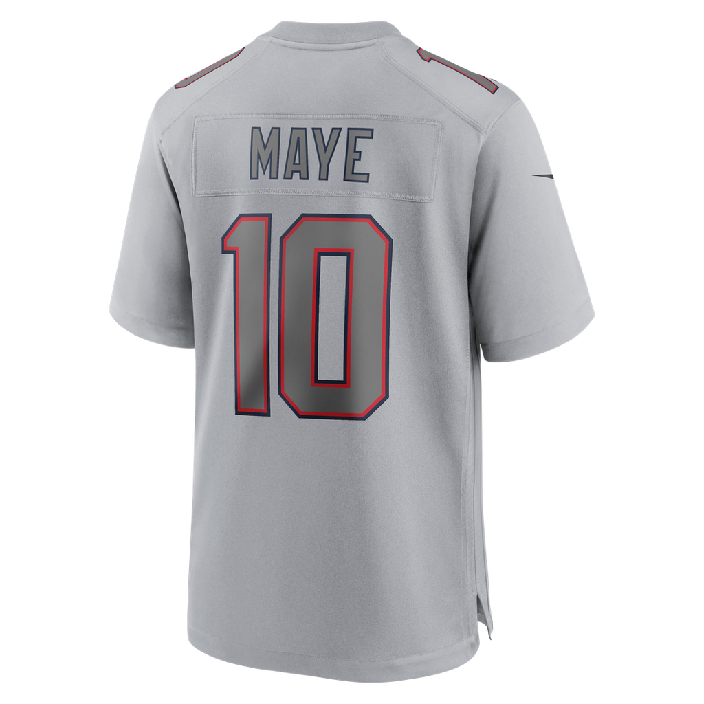 New England Patriots Drake Maye Nike Atmosphere Fashion Game Jersey - Gray