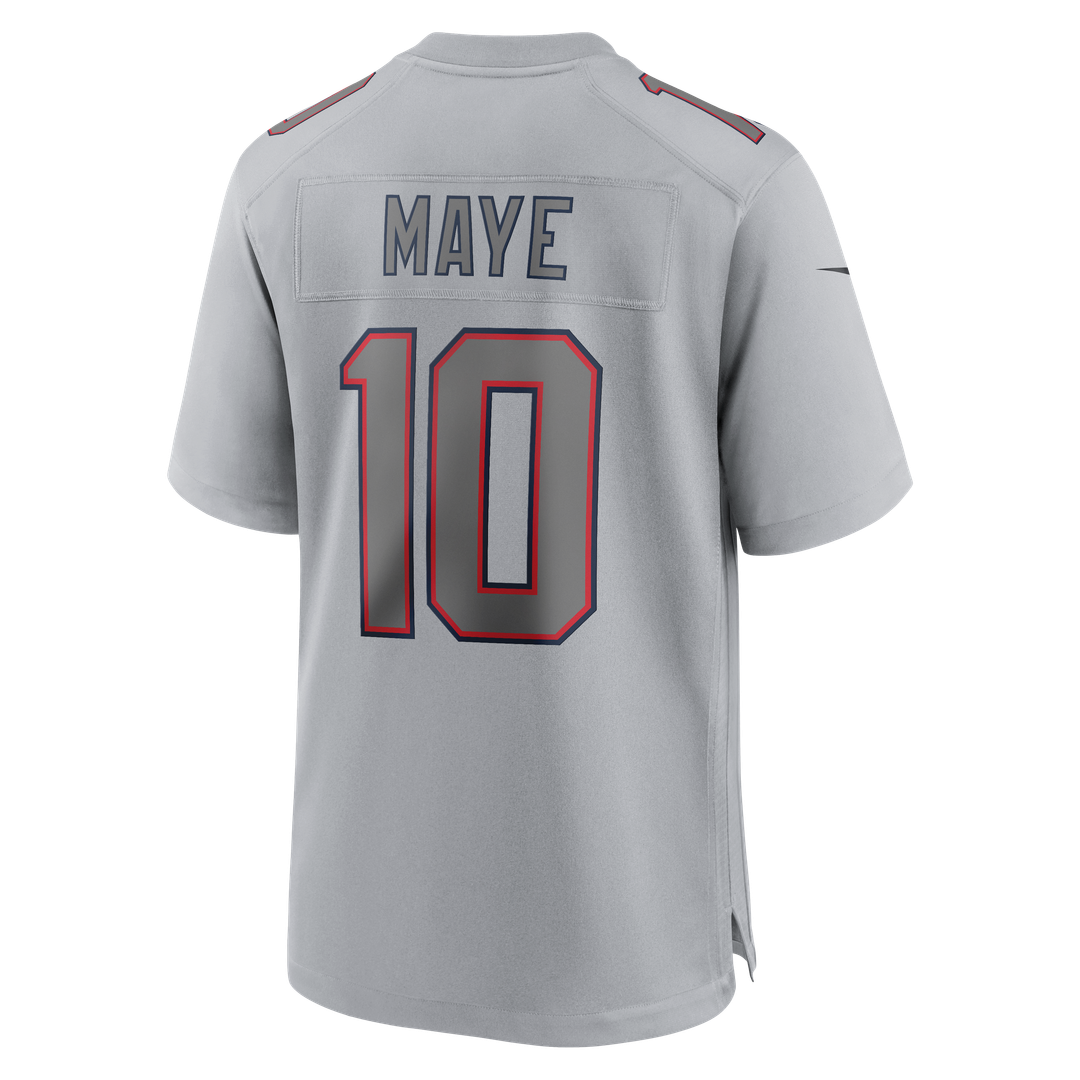 New England Patriots Drake Maye Nike Atmosphere Fashion Game Jersey - Gray