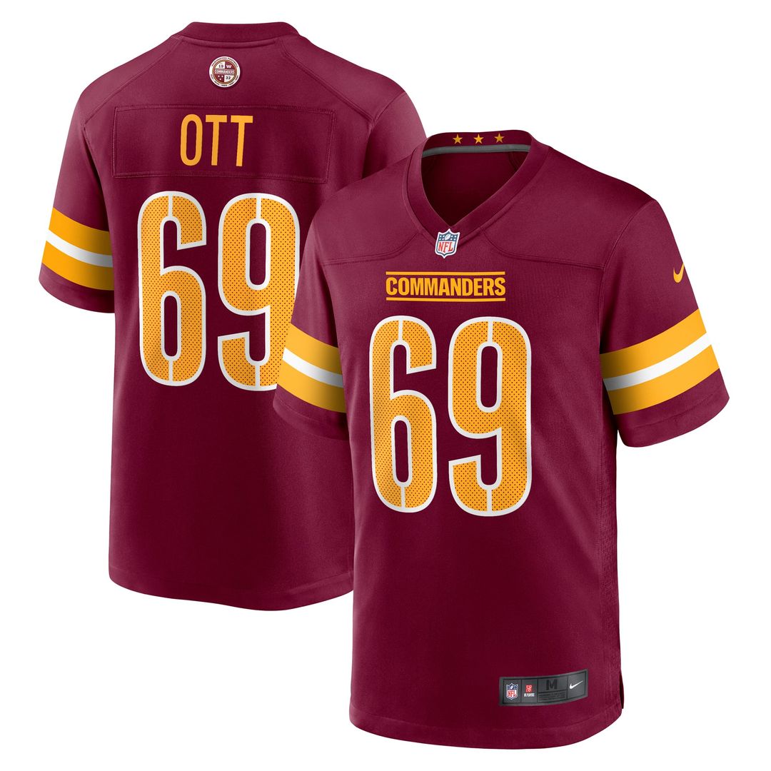 Washington Commanders Tyler Ott Nike Game Jersey - Burgundy