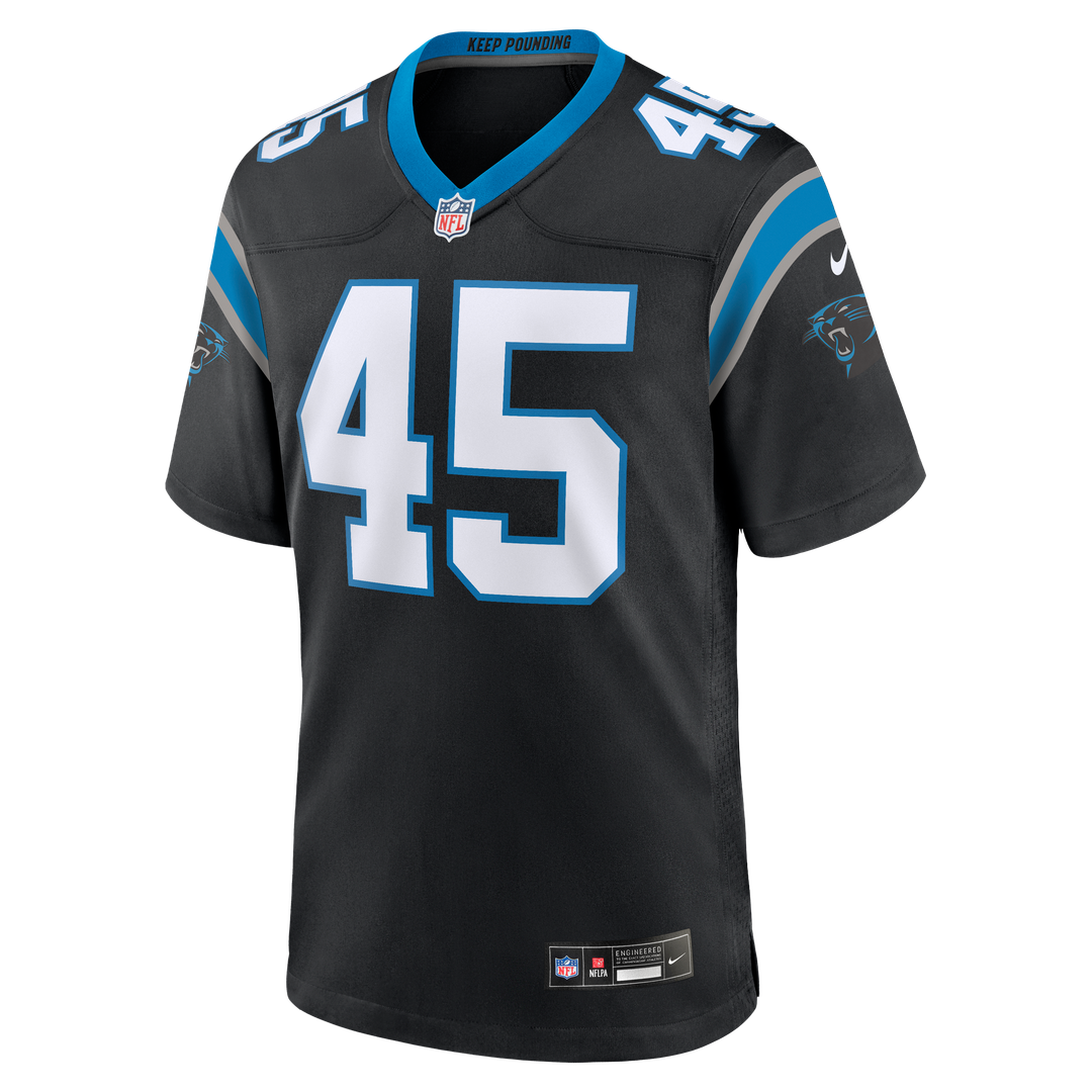 Carolina Panthers Maema Njongmeta Nike Game Jersey - Black