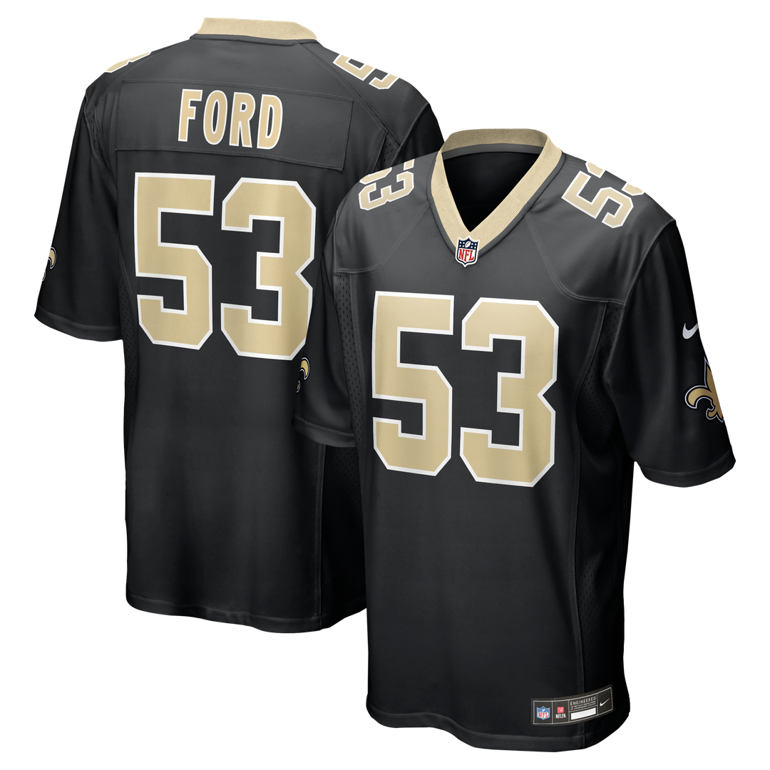 New Orleans Saints Jaylan Ford Nike Game Jersey - Black