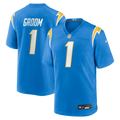 Los Angeles Chargers Number 1 Groom Nike Game Jersey - Powder Blue