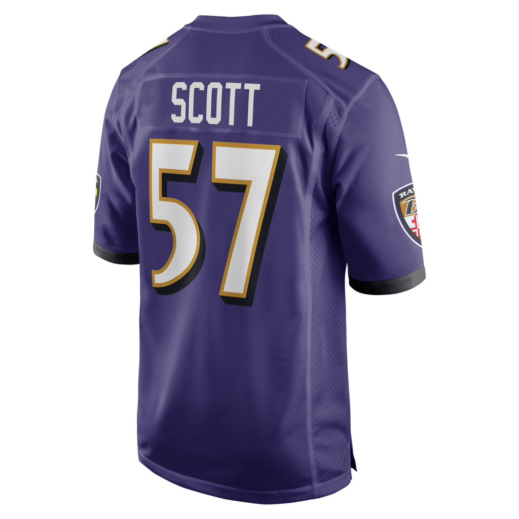 Baltimore Ravens Bart Scott Nike Game Retired Player Jersey - Purple