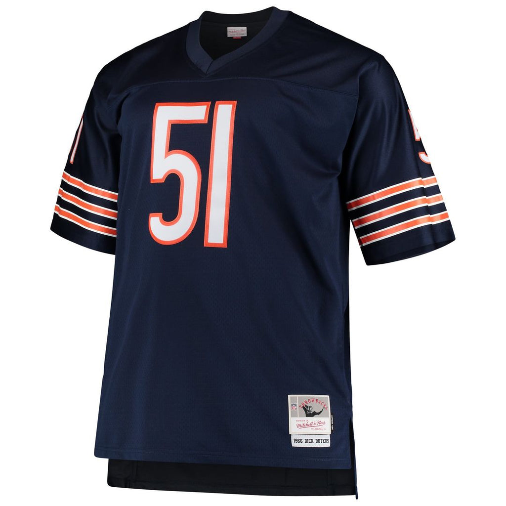 Chicago Bears Dick Butkus Mitchell & Ness Big & Tall 1966 Retired Player Replica Jersey - Navy