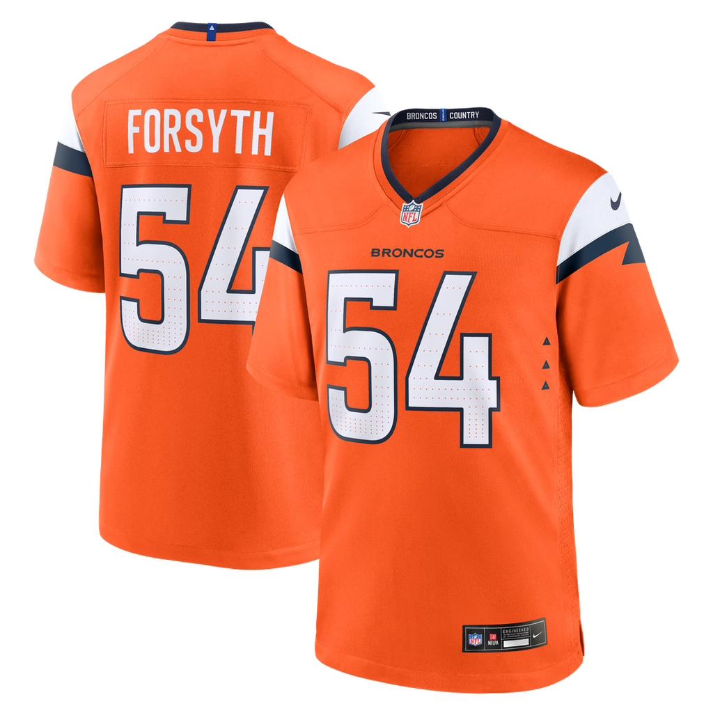 Denver Broncos Alex Forsyth Nike Team Game Jersey - Orange