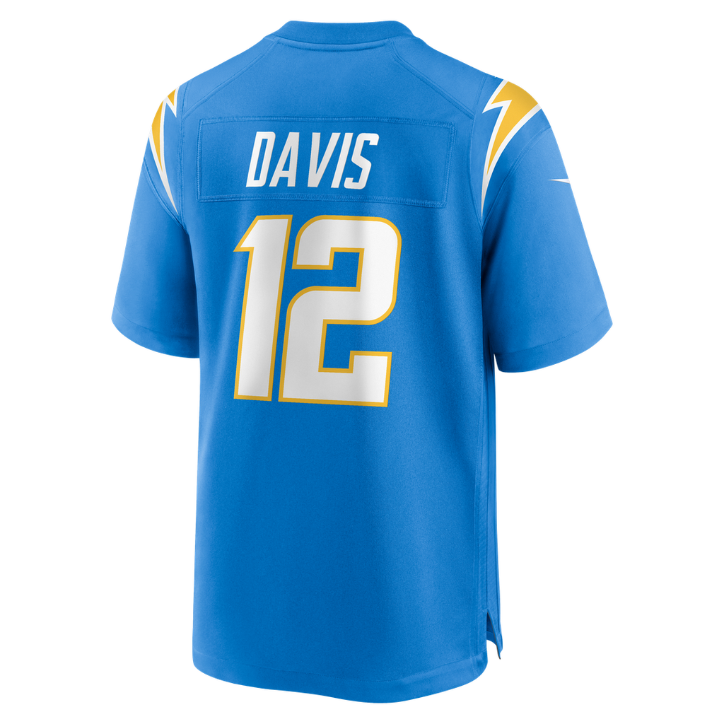 Los Angeles Chargers Derius Davis Nike Team Game Jersey - Powder Blue