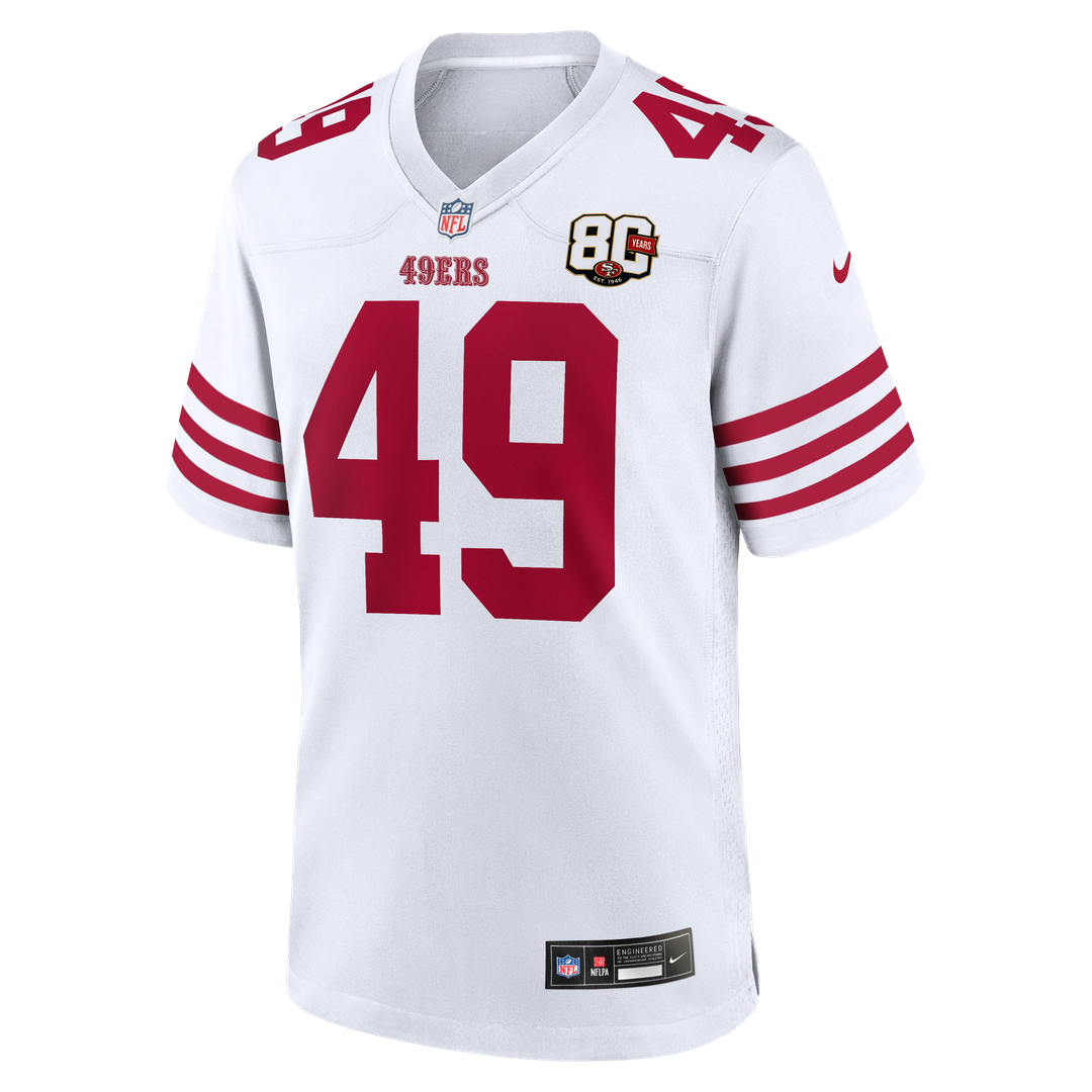 San Francisco 49ers The Faithful Nike 80th Anniversary Game Jersey - White