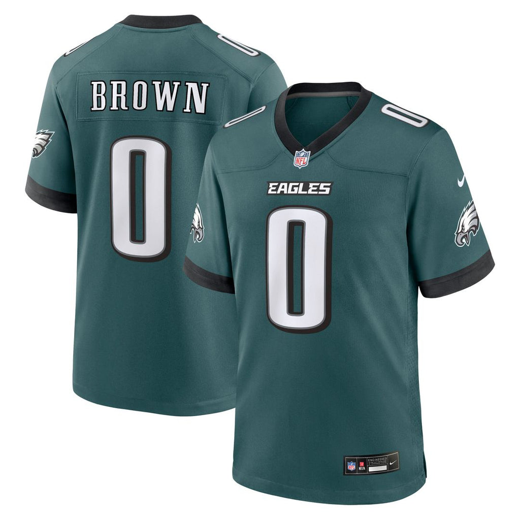 Philadelphia Eagles Marquise Brown Nike Team Game Jersey - Midnight Green