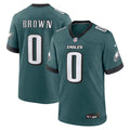 Philadelphia Eagles Marquise Brown Nike Team Game Jersey - Midnight Green