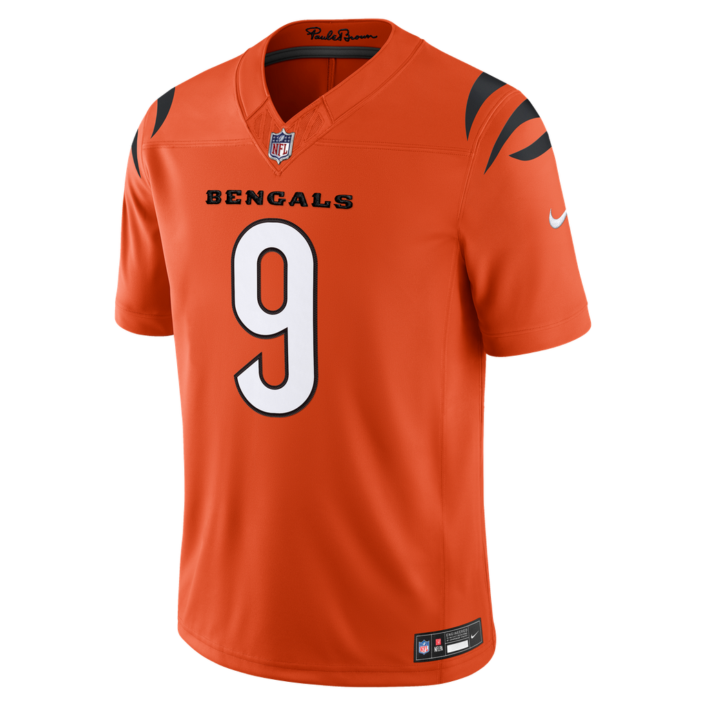 Cincinnati Bengals Joe Burrow Nike Alternate Vapor F.U.S.E. Stitched Limited Jersey - Orange