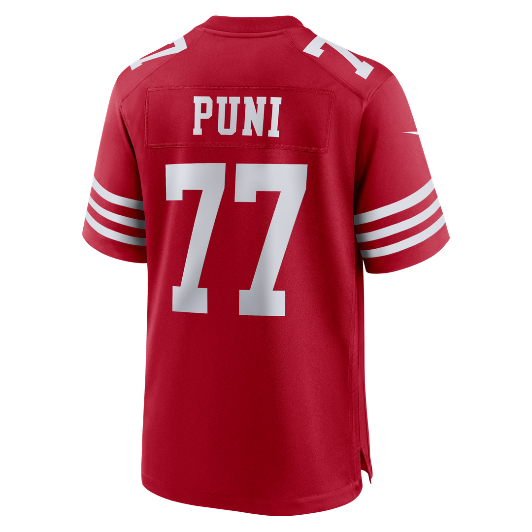 San Francisco 49ers Dominick Puni Nike Team Game Jersey - Scarlet