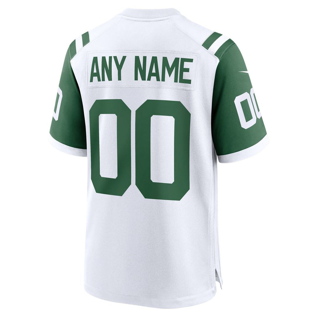 New York Jets Nike Classic Alternate Custom Replica Jersey - White