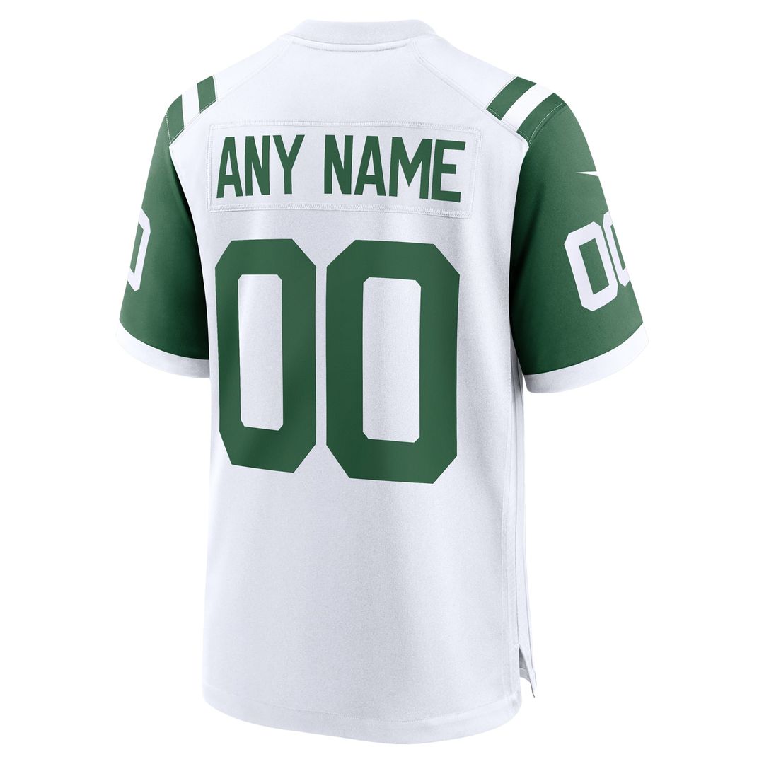New York Jets Nike Classic Alternate Custom Replica Jersey - White