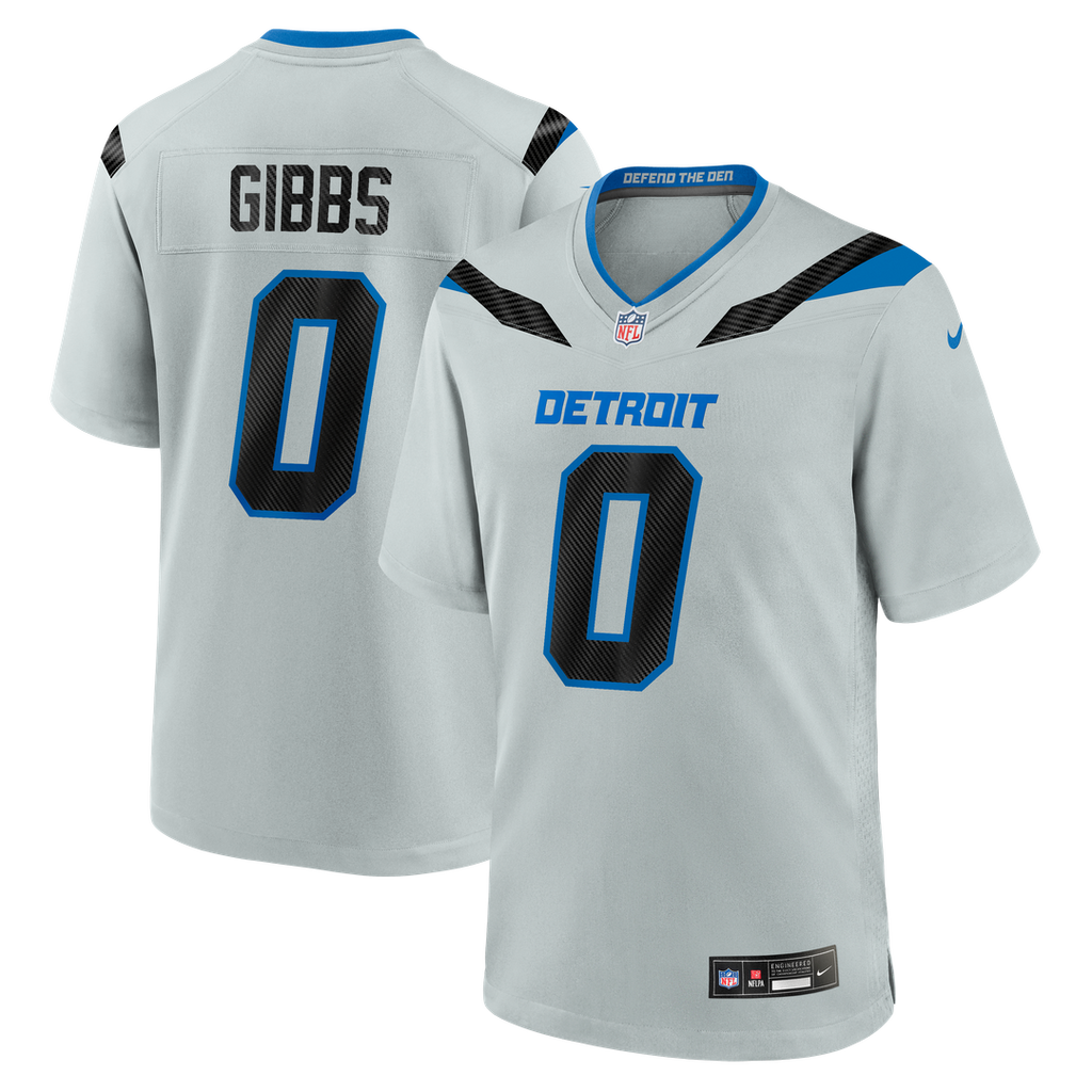 Detroit Lions Jahmyr Gibbs Nike 2026 Rivalries Collection Game Jersey - Silver
