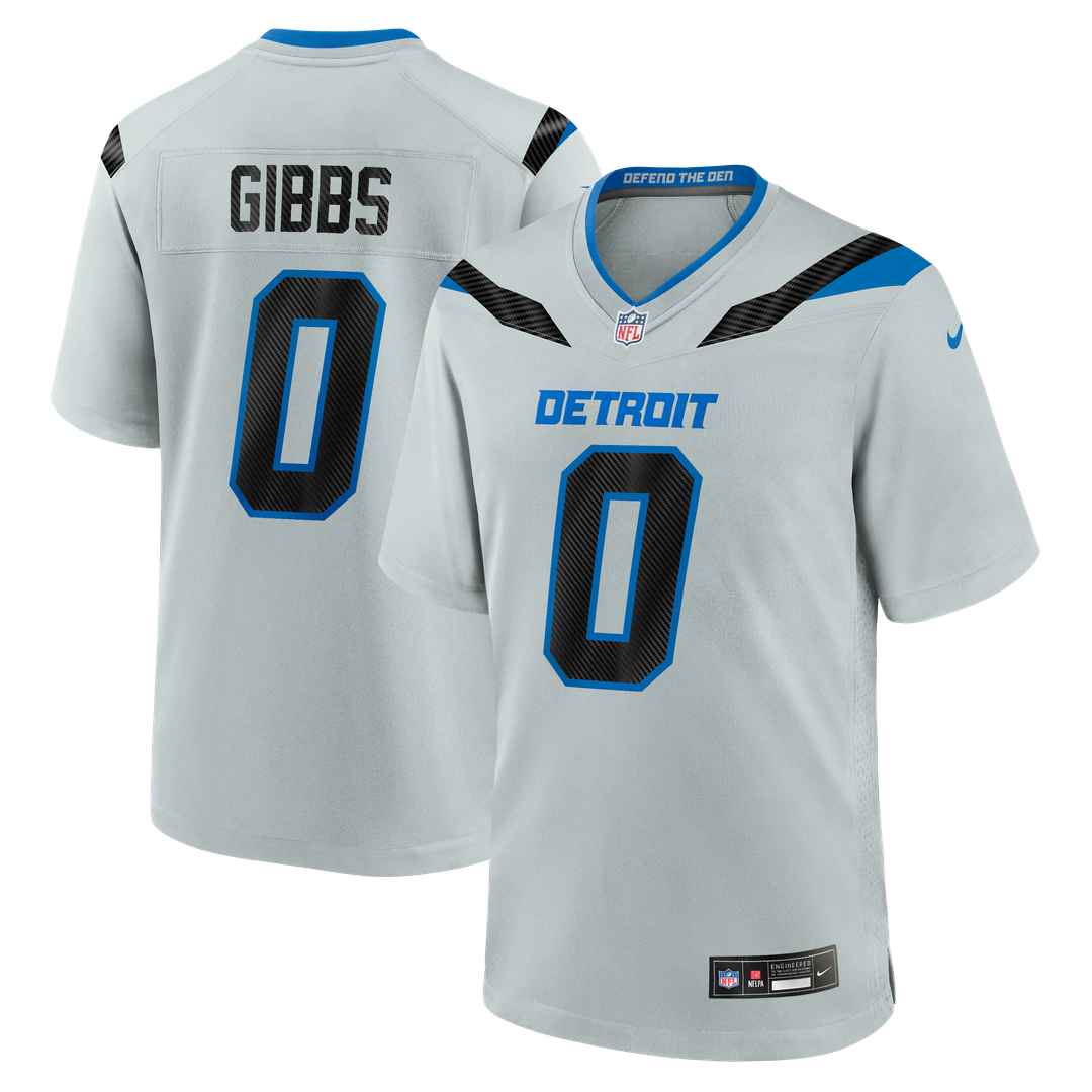 Detroit Lions Jahmyr Gibbs Nike 2026 Rivalries Collection Game Jersey - Silver